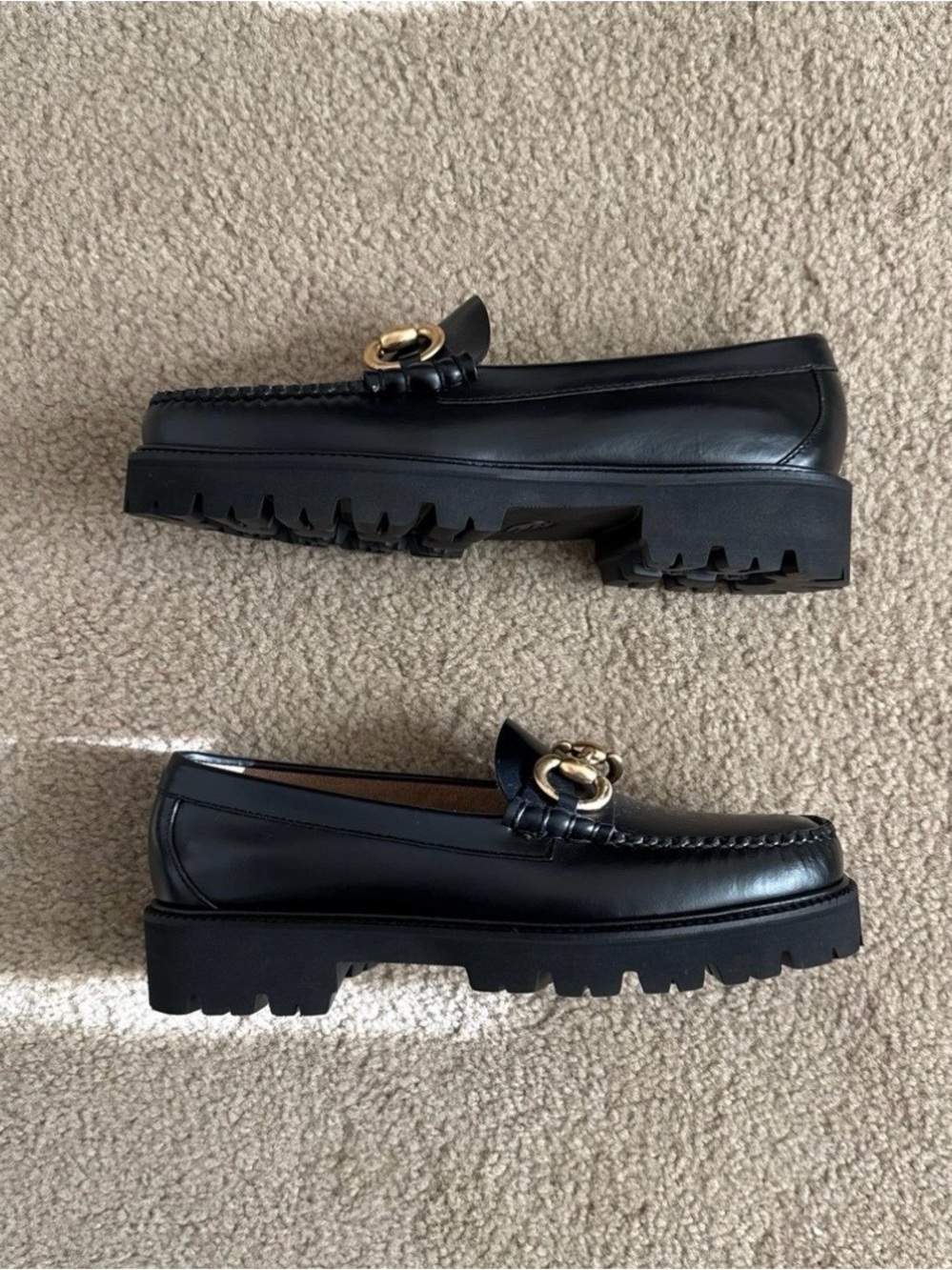 G.H. Bass & Co. Black Leather Horsebit Loafers - Picture 2 of 5